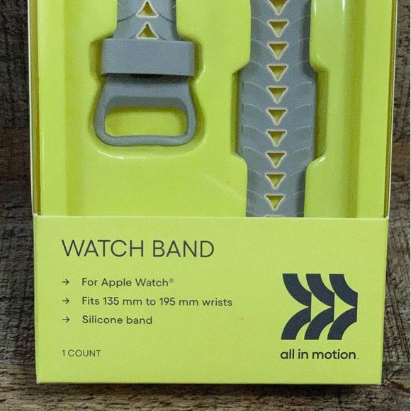 All In Motion Apple Gray Ventilated Silicone Watch Band 38/40/41 mm - Picture 3 of 4